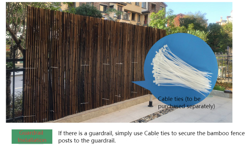 Waterproof and Durable Natural Bamboo Fence Roll for Garden and Landscaping