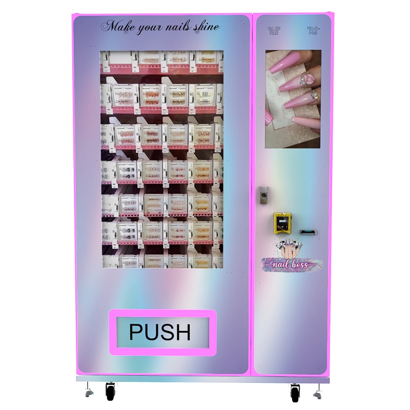 24-hours Beauty Pink Makeup Vending Machine Coin/QR Code/Token Payment System with SDK Function Credit Card Payment System