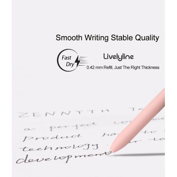 Crayon à bille à rouleaux créatif esthétique 0,5 mm Crayon en gel plastique à point fin sec rapide