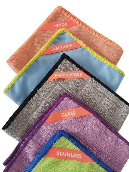 O pano de limpeza de Microfiber ajustou carros espanando da cozinha do banheiro da limpeza do agregado familiar reusáveis