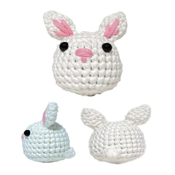 Kit de crochê de coelhos bonitos Artesanato DIY Kit de ferramentas de tricô para iniciantes