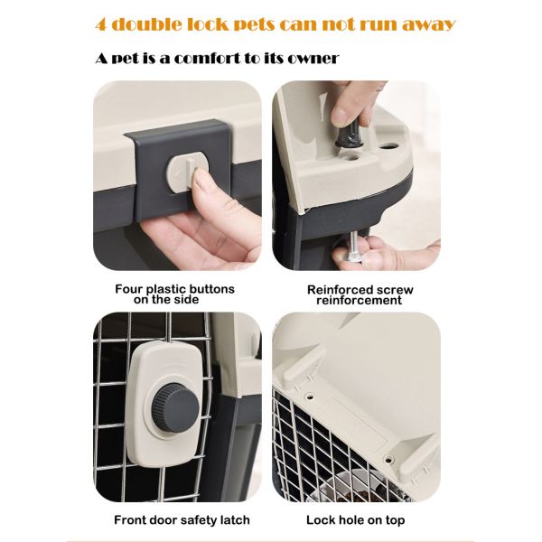 Button Closure Portable Pet Bag Large Capacity Cats Cage for Travel Products