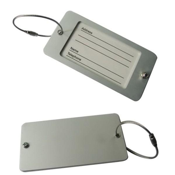Handbag Stainless Steel Metal Card , aluminum luggage tag For Travel Airplane Baggage