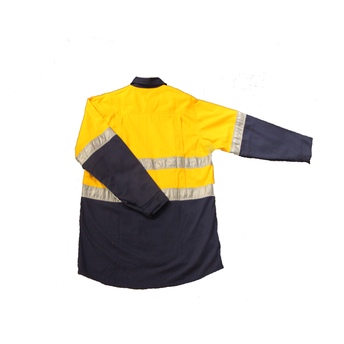 Vis рубашек строительства рукава EN20471 FR самое интересное длинного Hi желтое оранжевое