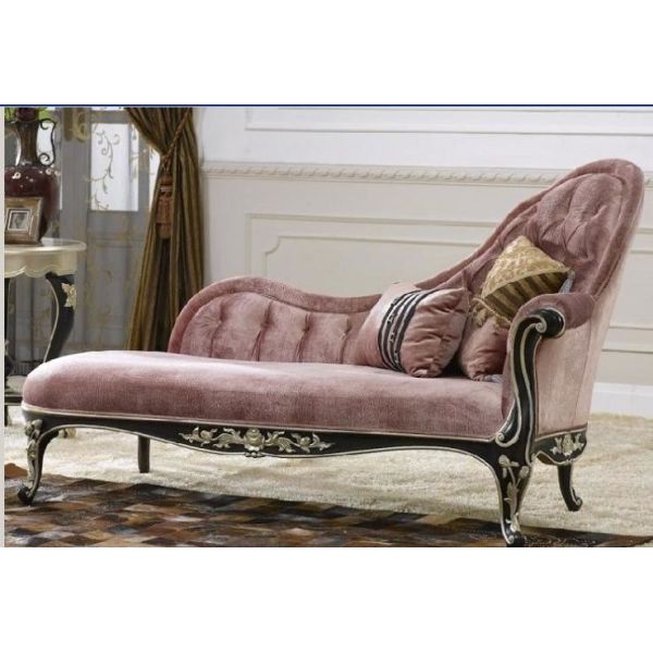 Bean Paste French Wedding Swan Chaise Lounge Wooden Carved