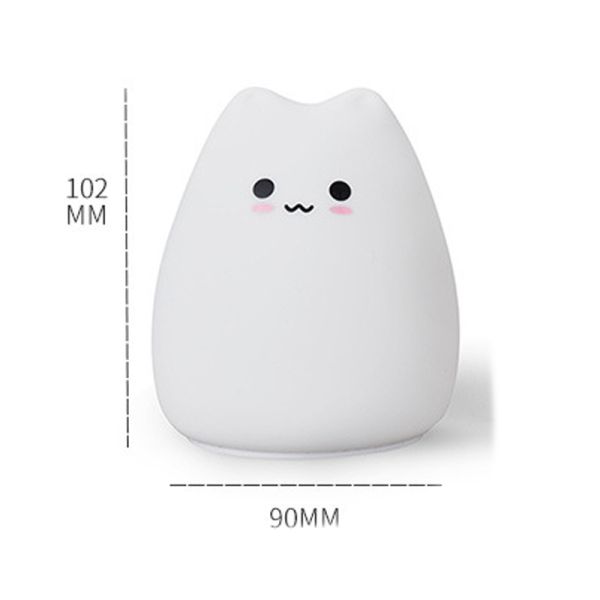 7 Colors Eco Friendly 0.3W Silicone LED Night Light For Christmas Gifts