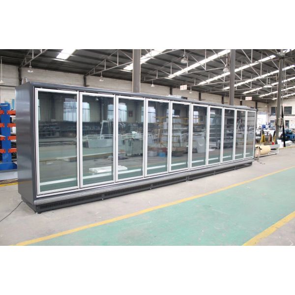 Холодильник Multideck места стены дисплея мороженого удаленный с прозрачным стеклом