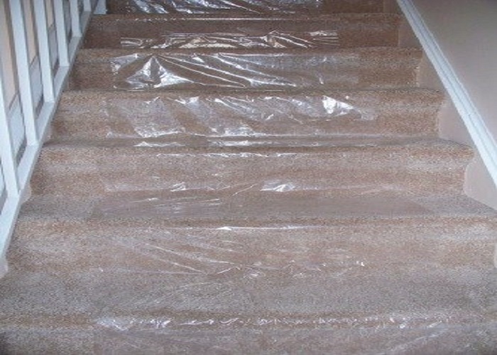 UV Resistant 70 Micron Carpet Protection Film with No Adhesive Residue for Automotive and Surface Protection
