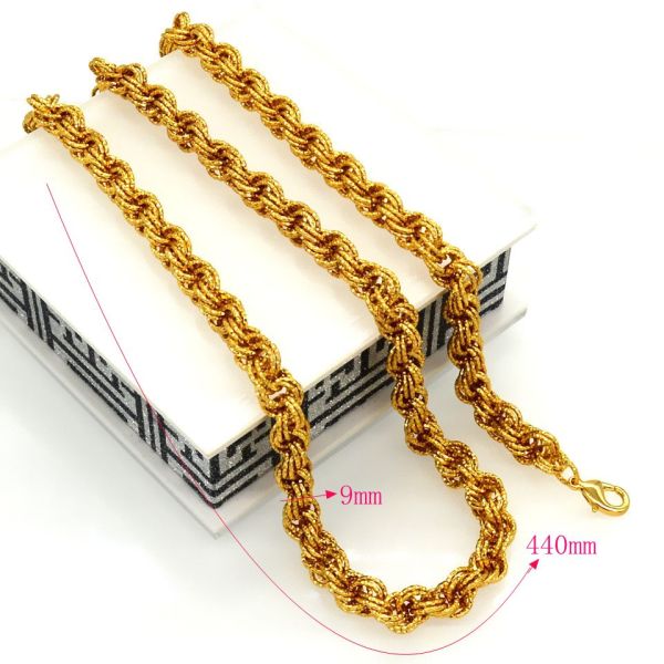 18K Real Gold Plated Big Size Chunky Link Chain Women/ Men Necklaces & bangle Fashion