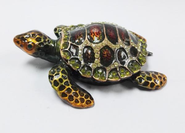 Turtle jeweled animal trinket box turtle trinket jewelry box turtles antique pewter jewelry box
