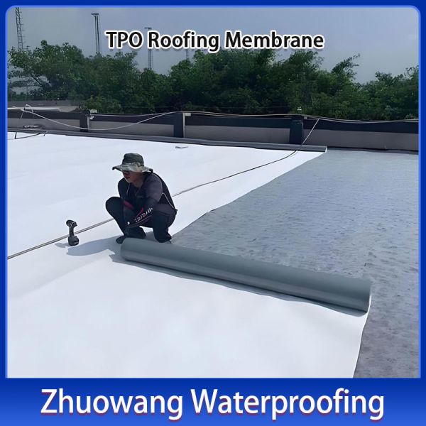 1.2-2.0mm Waterproof Tpo Roofing Membrane High Tensile For Steel & Concrete Roofs