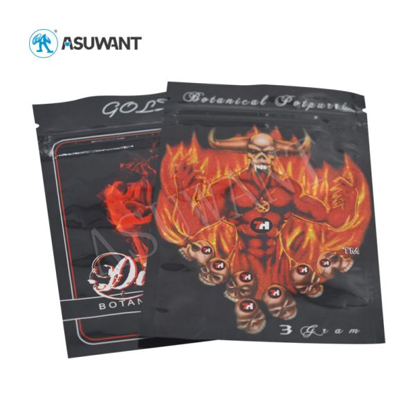 Custom Matte Stand Up Heat Seal Foil Mylar Custom Logo Packaging Bag Custom Smell Proof Bag Pouch For Marijuana