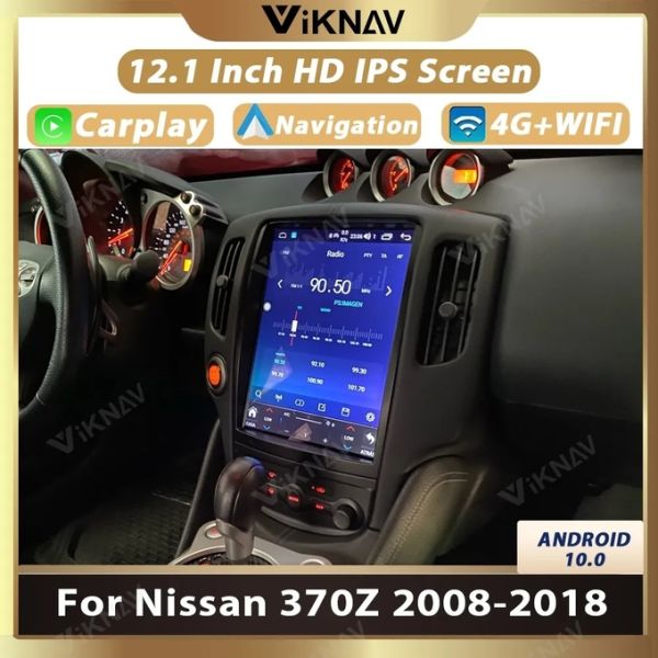 12.1 дюймовый Android Авто головной блок для 2008-2018 Nissan 307Z GPS навигационный мультимедийный проигрыватель BT 4G беспроводной Carplay