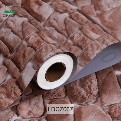 DIY 3D Brick Stone Wallpaper 3D PVC Wallpaper Sticker For Villa Hospital School