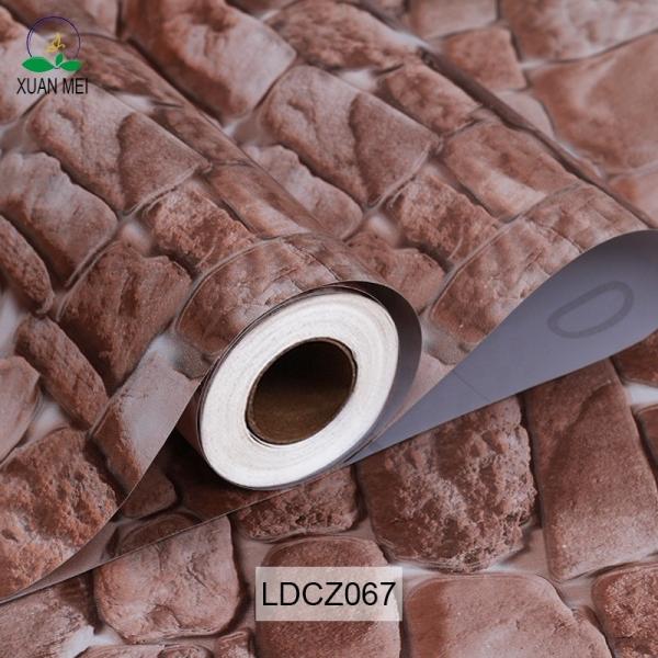 Water-proof Self Adhesive 3D Brick Wallpaper for PVC Wall Covering Wallpaper 3D Wall Coating