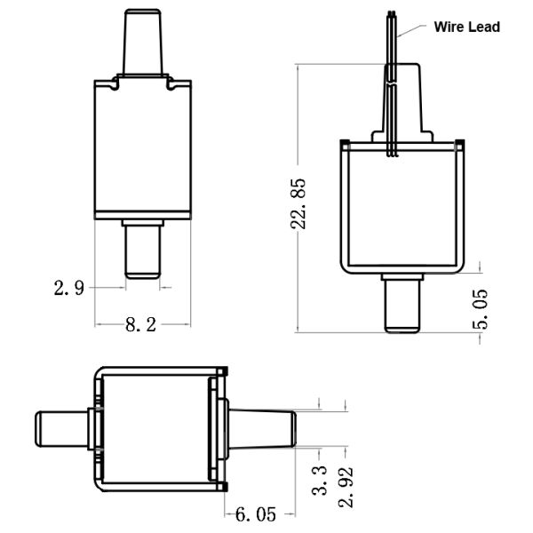 2 Way Miniature Plastic Solenoid Air Valve 12V Normally Closed