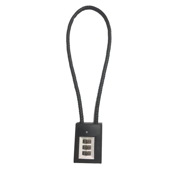 Black Secure Code Long Shackle Padlock Steel Material 2 Year Warranty