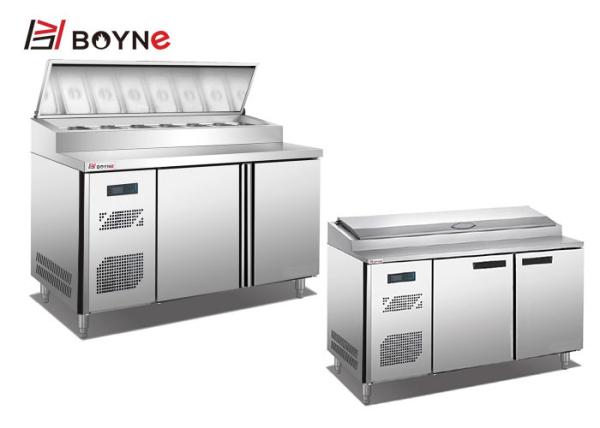 Refrigerador de aço inoxidável da preparação da pizza da porta do compressor dois de Embraco para a loja da padaria