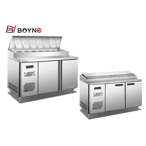 Холодильник подготовки пиццы двери компрессора 2 Embraco нержавеющей стали для магазина пекарни