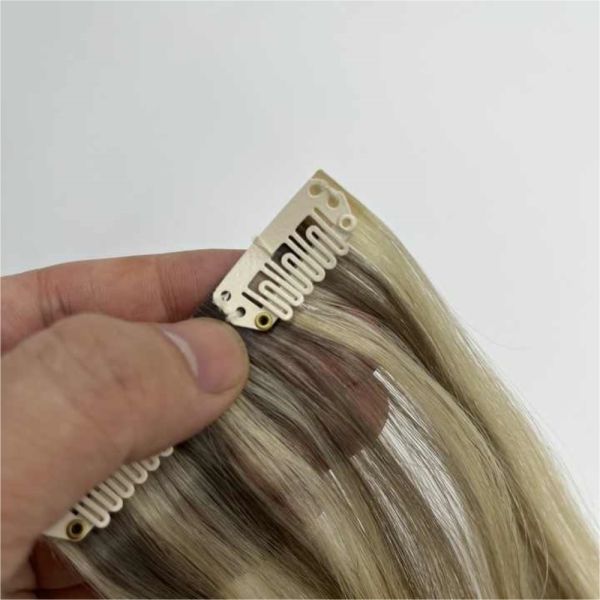 Seamless Clip Ins Vietnamese Hair Extensions with Pre-Bonded Style Clips and Tangle No