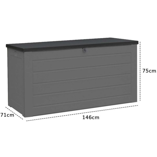 Polypropylene Outdoor Garden Storage Box for Poolside Patio AJUNION 390L 103 Gallons