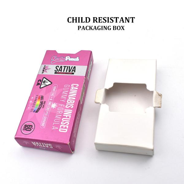 Childproof 120gsm Eco Friendly Packaging Boxes For CBD Vape Cartridge