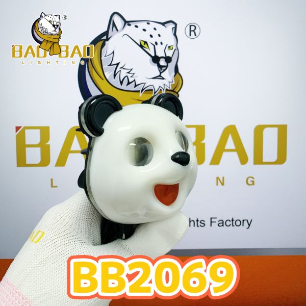Metal Panda Shape 80V RGB Strobe Lucency Motorbike LED Light Headlight