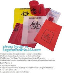 Cheap clavable 135C Biohazard Garbage Bags Medical Wast Bags for Sterilization