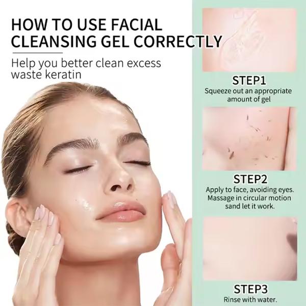 Herbal Exfoliating Gel Body Scrub Face Cleanser and Facial Cleansing Gel Adult Exfoliating Dead Skin Remover