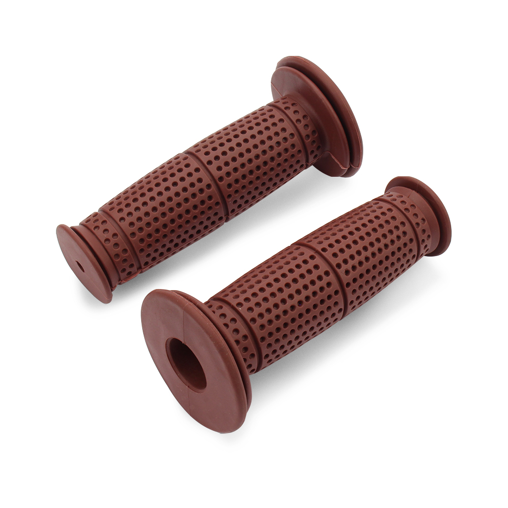 Retro Classic Motorcycle Handle Grips New Rubber Handlebar 22mm for Cafe Racer Vintage Bike Universal Fitment Cafe Racer Vintage