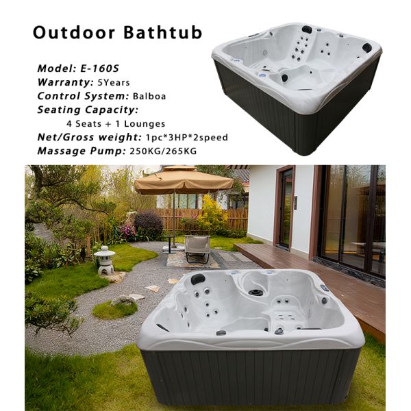 2.5 л.с. * 2 скорости Бальбоа Управляемый 5 человек Американский акриловый домашний спа горячая ванна E-160S