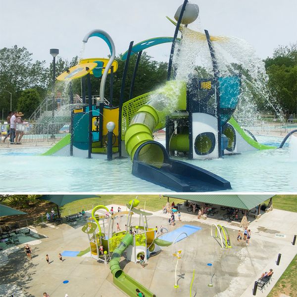 Theme Water Park Water Splash Pad Fiberglass 304 Steel Water Play Playground Interactive