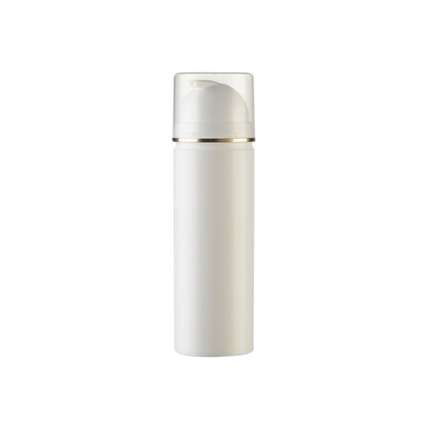 Crimp Pump Style 35ml 50ml 100ml Plastic Airless Dispenser Pump Bottle with PP Over Cap