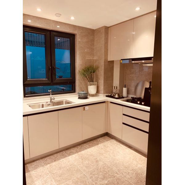 Contemporary Design Modern Kitchen Cabinet with Particle Board Carcase and Plywood Door