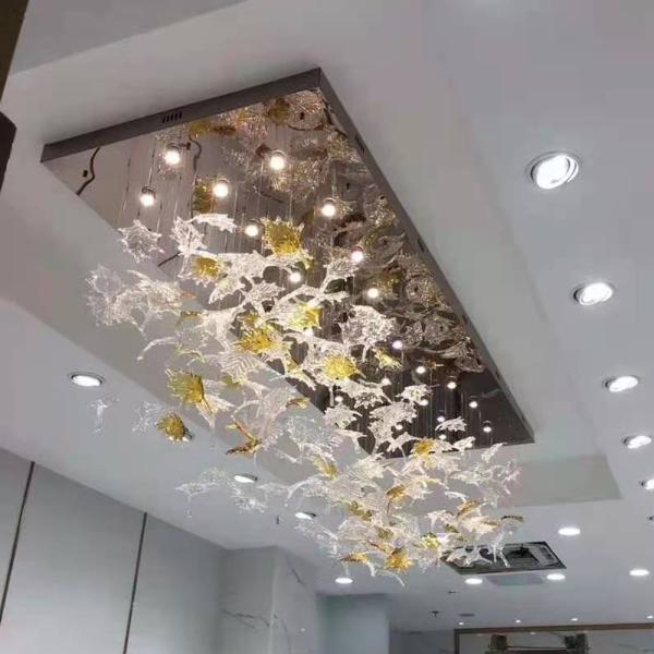 Art Designer Large Hotel Lobby Chandelier Maple Leaves Chandelier(WH-NC-96)