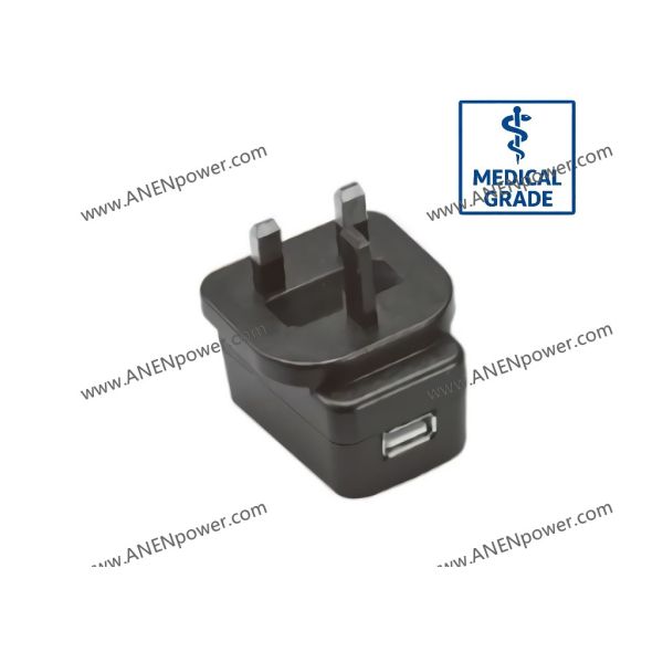 15W Medical Power Adapter 5V3A / 12V1.25A IEC60601-1 Approved for Medical Devices