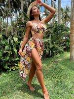 S-Xl taille 3 pièces ensemble de maillot de bain haute élasticité