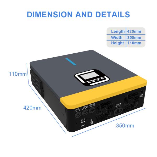 LCD Display Solar Inverter 6.2KVA 48V Solar Hybrid Inverter Pure Sine Wave On Off Grid Inverter with MPPT Solar Charger