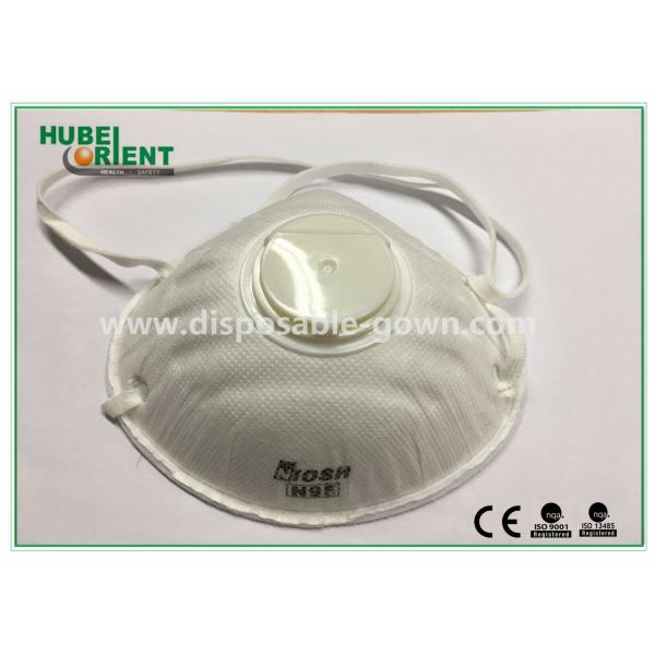 Мягкий лицевой щиток гермошлема пыли конуса НОИСХ Н95 ФФП3 с клапаном, мягким полипропиленом