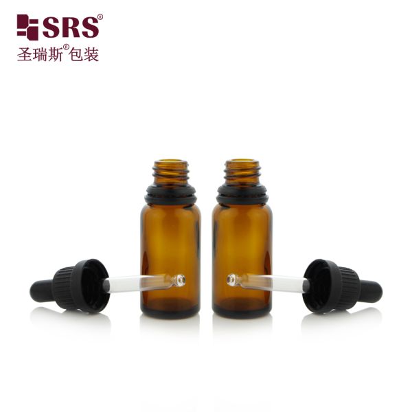 Large Head Tamper Proof Cap 5ml 10ml 15ml 20ml 30ml 50ml 100ml Glass Dropper Bottle for Skincare
