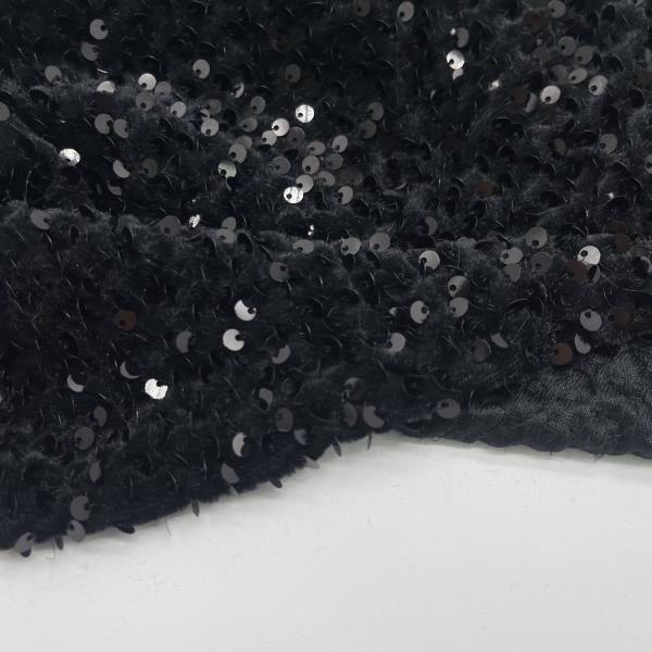 Smooth  Sequin Embroidered Lace Fabric Material Texture Etc M01-015