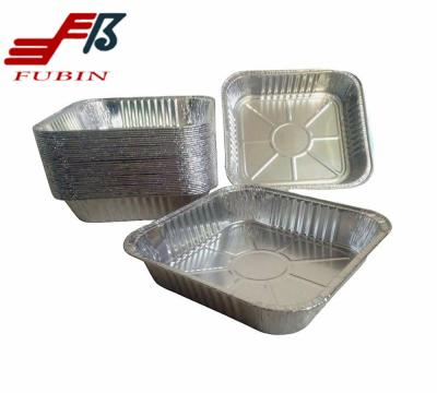 Hard Temper Square Aluminum Foil Pans for Supermarket