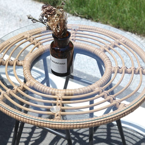 Modern Outdoor Terrace Table And Chair Balcony 2-Piece Garden Restaurant Coffee