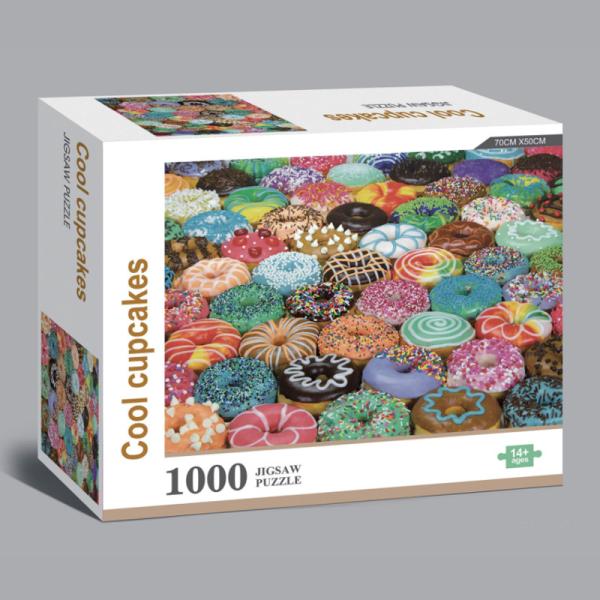 Personalized 1000 Pieces Donuts Childrens Jigsaw Puzzles Games For Adults