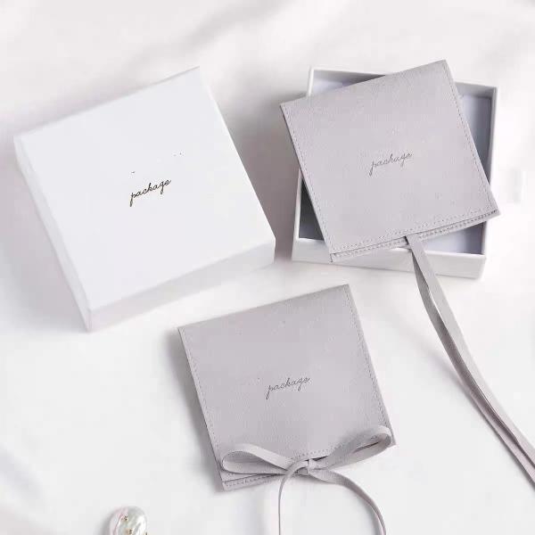 Morandi Color Microfiber Jewelry Packaging Pouch For Gift
