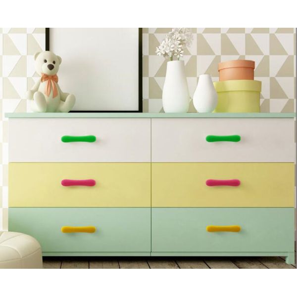 Pink Heart Kids Bedroom Knobs , PVC  Colorful Handle Rubber Cabinet Knobs Soft Plastic Furniture Handles