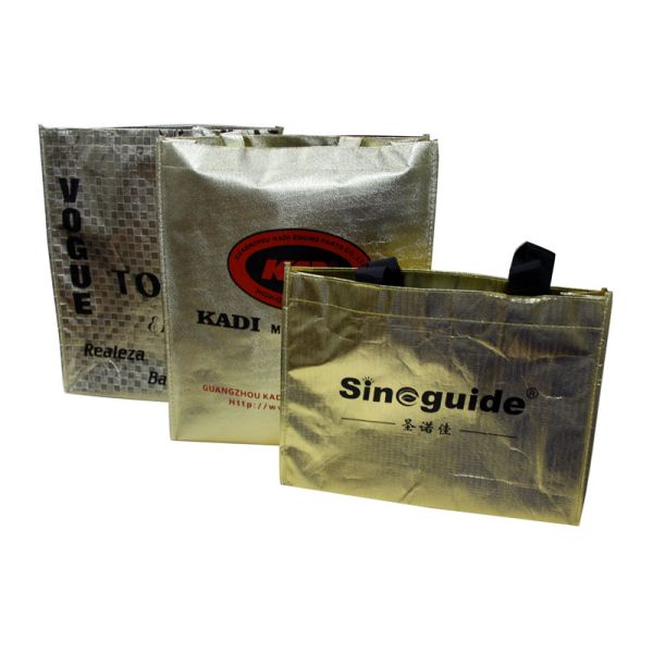 Shining Non Woven Carry Bags Reusable With Screen Printing Logo tape Handle