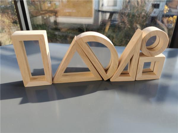 Kids Montessori Wooden Toy Sensory Rainbow Mirror Blocks Solid Rubber Wood Stacking Acrylic Buliding Stacker Educational