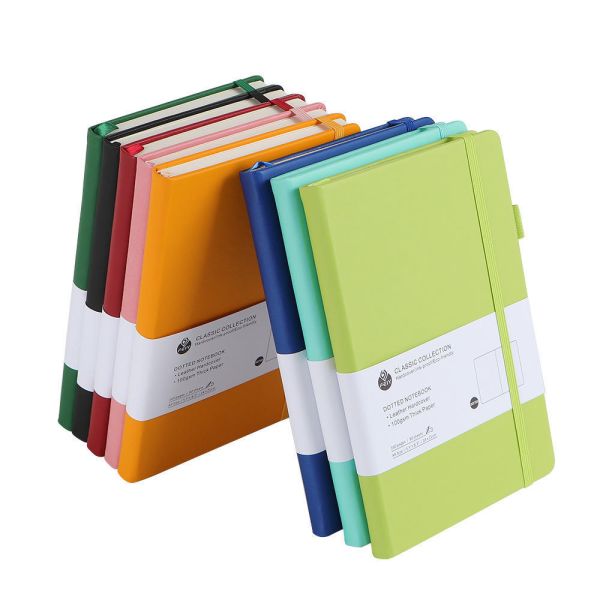 Carnet de notes personnalisé imprimé de haute qualité pour bureau d'affaires, ligné, en cuir PU, journal A5 à couverture rigide avec logo