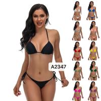 Fato de banho listrado babados para férias sexy confortável em estoque o novo tipo Europa durável